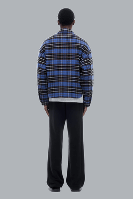 FLANNEL OVERSHIRT NAVY DESSIN