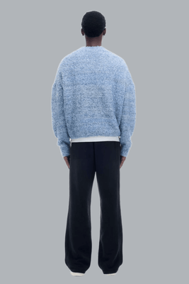 BOUCLE LOGO CREWNECK BLUE DESSIN