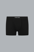 Black luxury men's underwear with branded waistband, designed for comfort and style, featuring the product name Boxer Brief Black.
