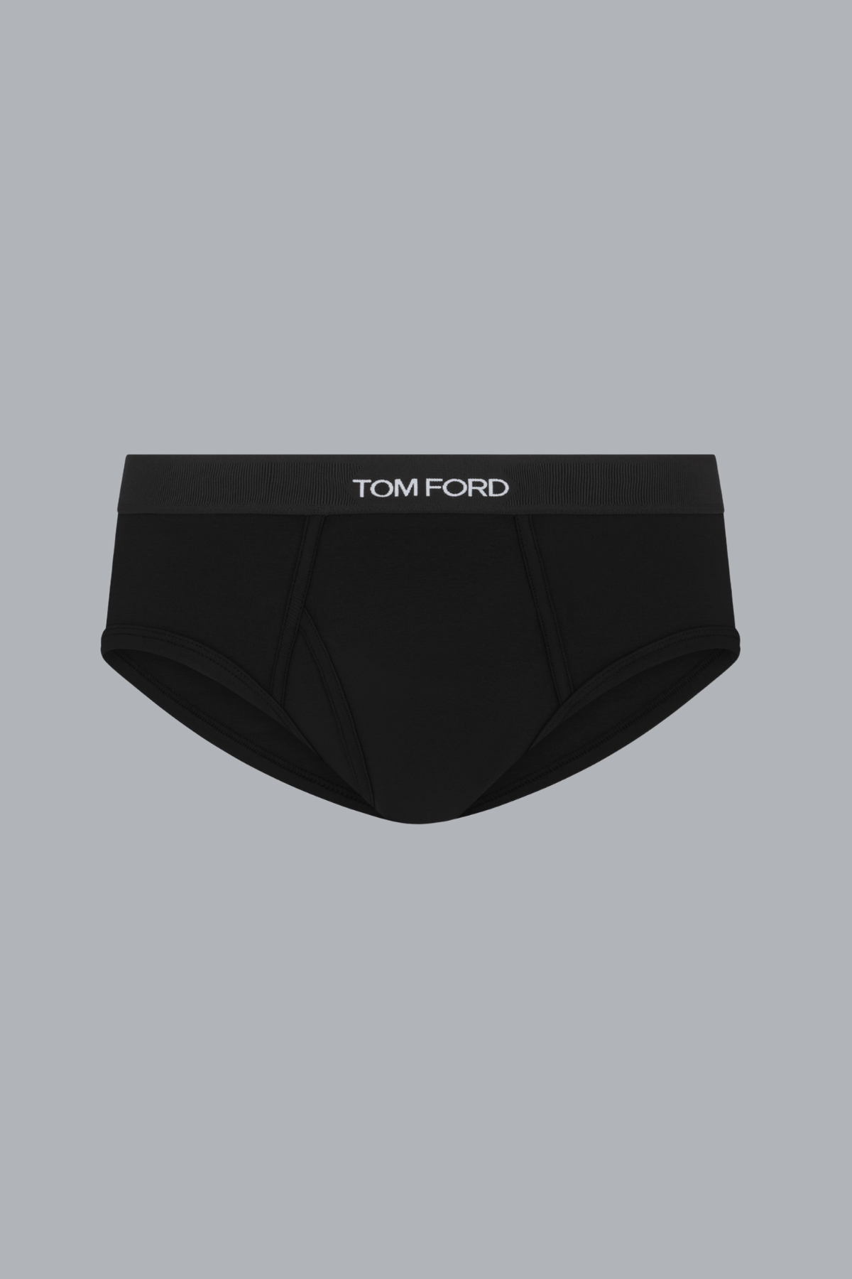 Brief Black men's high fashion luxury underwear with a sleek black design and branded waistband, combining comfort and style for a refined look.