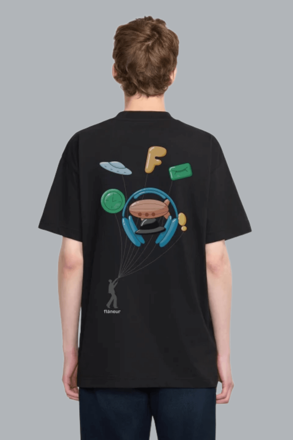 Opblaasbare T-shirt ZWART