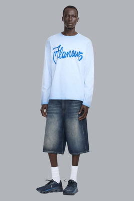 Airbrush Summer Long Sleeve WASHED BLUE