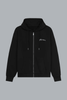 Signature hoodie met ritssluiting, zwart.