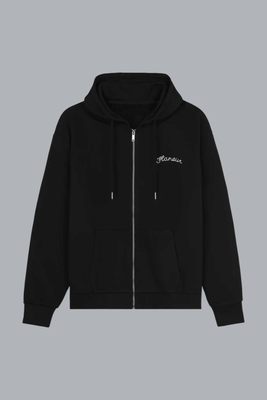 Signature Zip-Up Hoodie BLACK