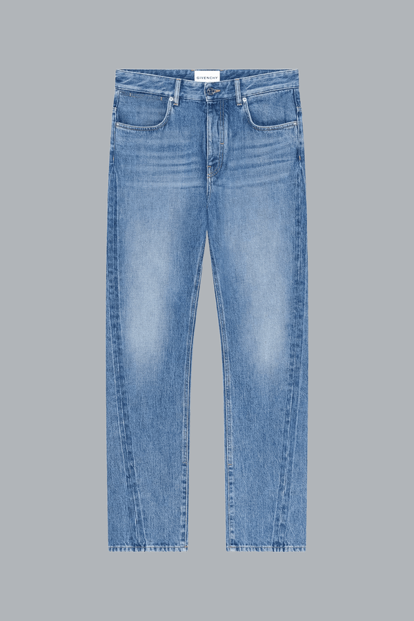 STRAIGHT COUTURE SEAM DENIM BLUE
