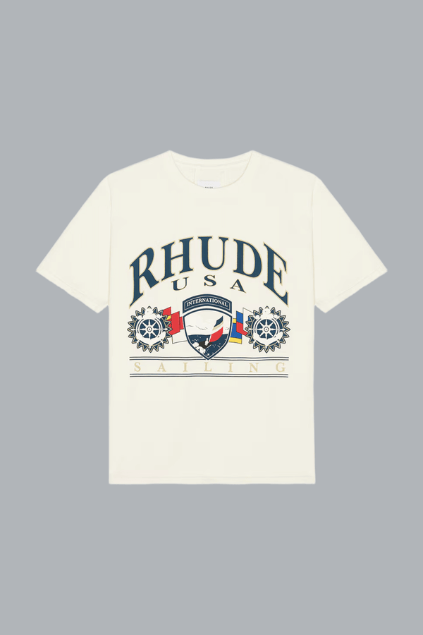 USA SAILING ICON TEE VINTAGE WHITE/ BLACK