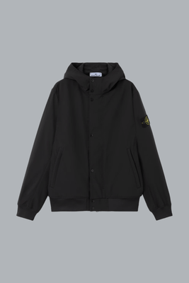 LIGHT SOFT SHELL-R e.dye TECHNOLOGY SHORT PARKA BLACK