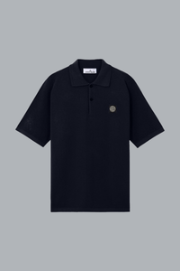 MICRO STITCH SOFT ORGANIC COTTON POLO SHIRT NAVY BLUE