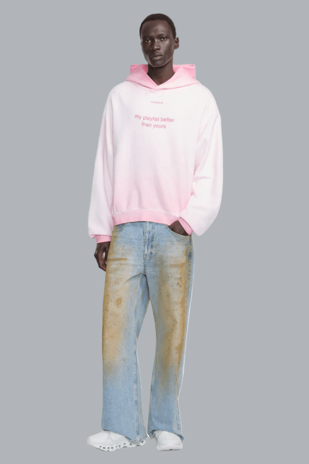 Playlist Hoodie VERWASSEN ROZE