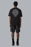 STONE' PRINT ORGANIC COTTON JERSEY T-SHIRT BLACK