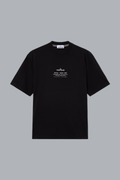 STONE' PRINT ORGANIC COTTON JERSEY T-SHIRT BLACK