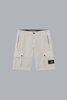 STRETCH ORGANIC COTTON TWILL SHORTS PEARL GREY