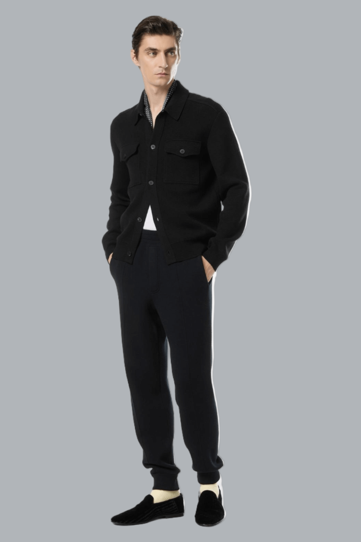 Double Face Wool Cashmere Cardigan
