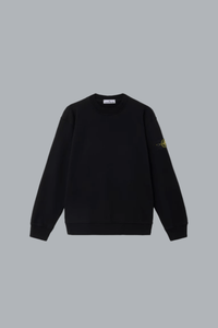 ORGANIC COTTON FLEECE SWEATSHIRT BLACK