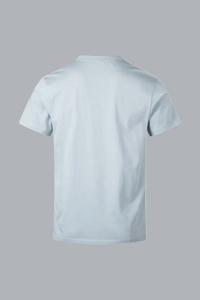 30/1 JERSEY SHORT SLEEVE LOGO PATCH T-SHIRT SILVER BLUE