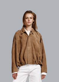 Meghan Suede Bomber Jacket