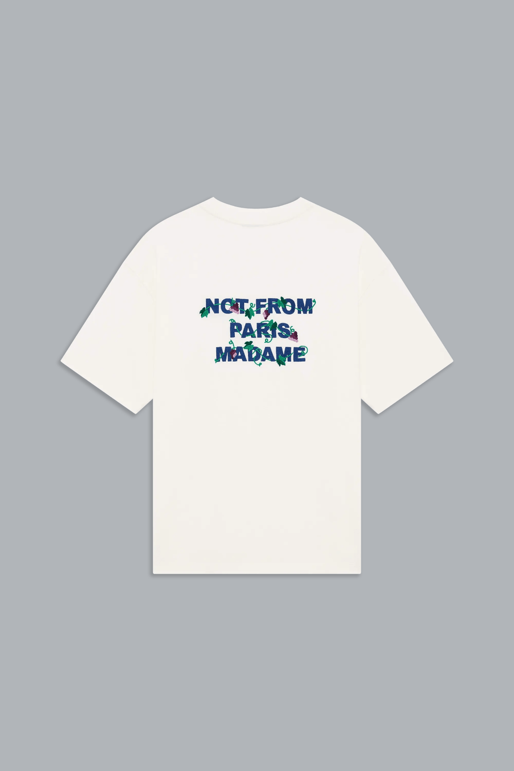 VINE EMBROIDERED SLOGAN T-SHIRT