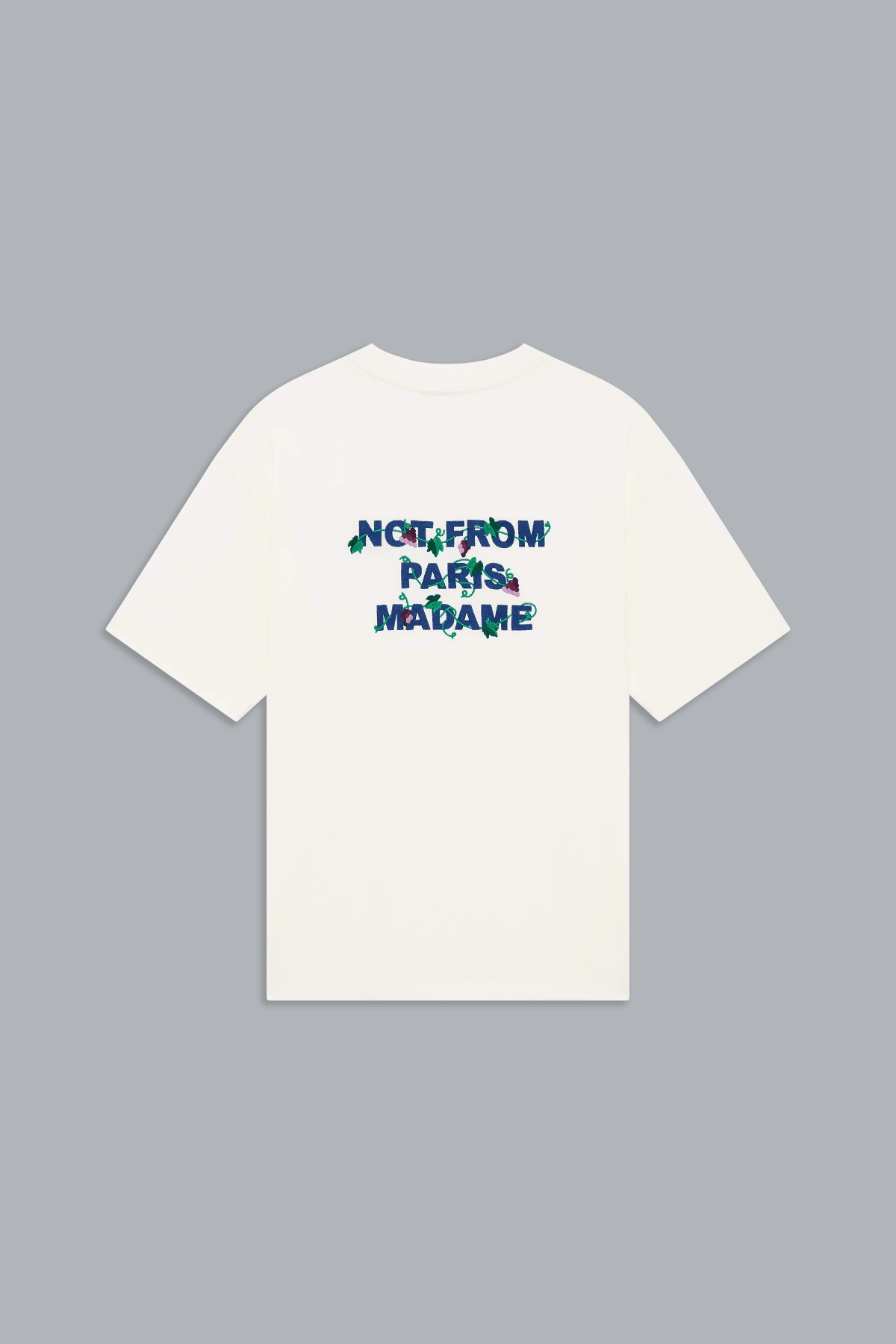 VINE EMBROIDERED SLOGAN T-SHIRT