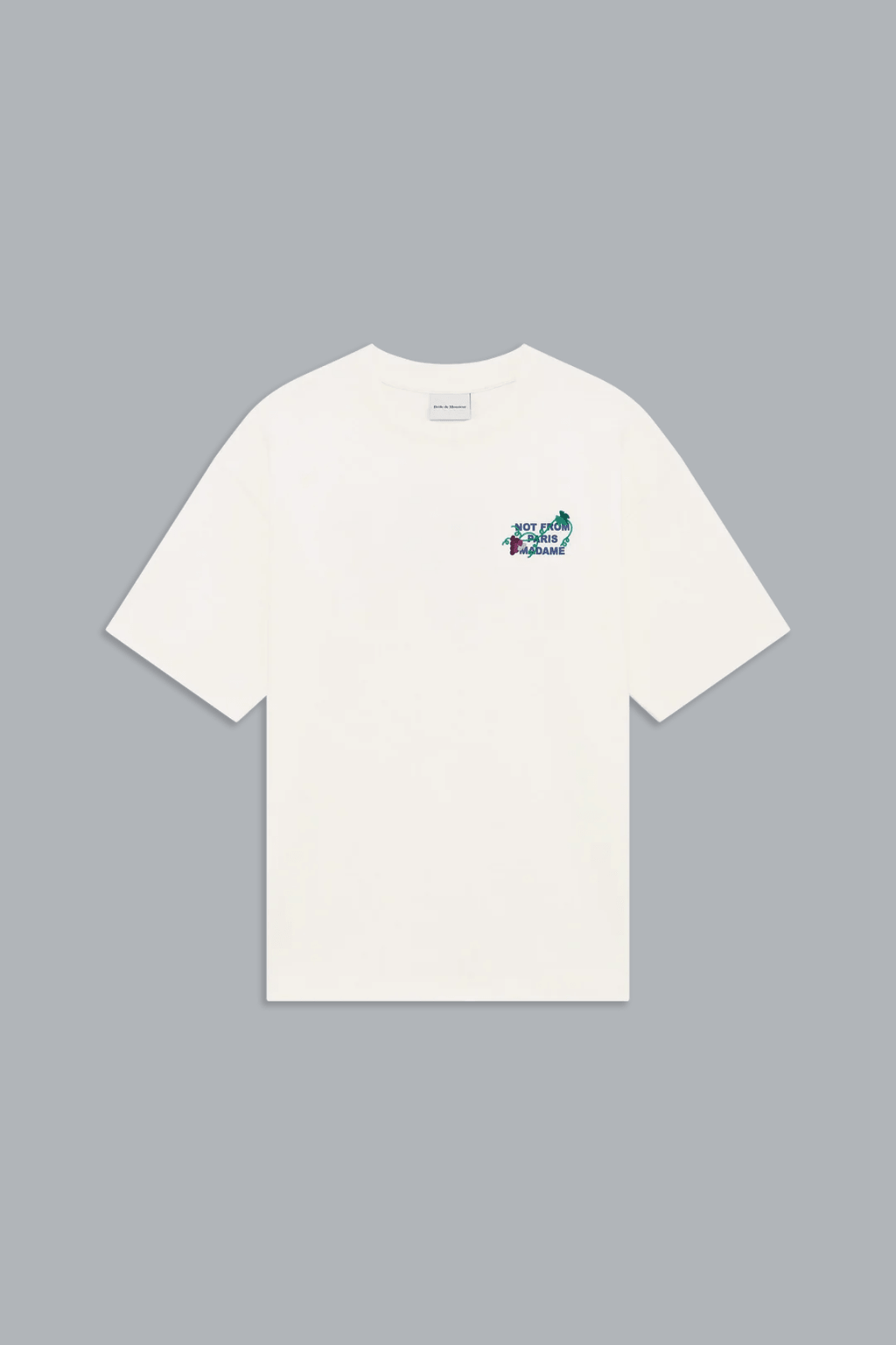 VINE EMBROIDERED SLOGAN T-SHIRT