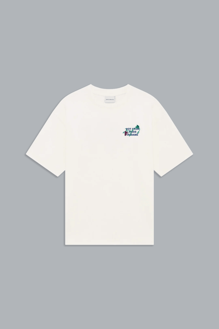 VINE EMBROIDERED SLOGAN T-SHIRT