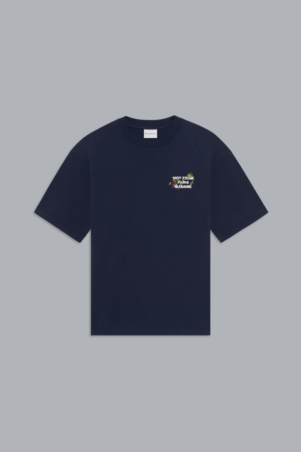 VINE EMBROIDERED SLOGAN T-SHIRT
