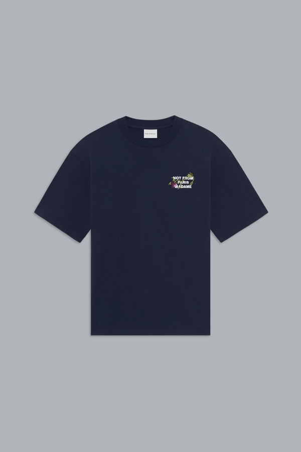 VINE EMBROIDERED SLOGAN T-SHIRT
