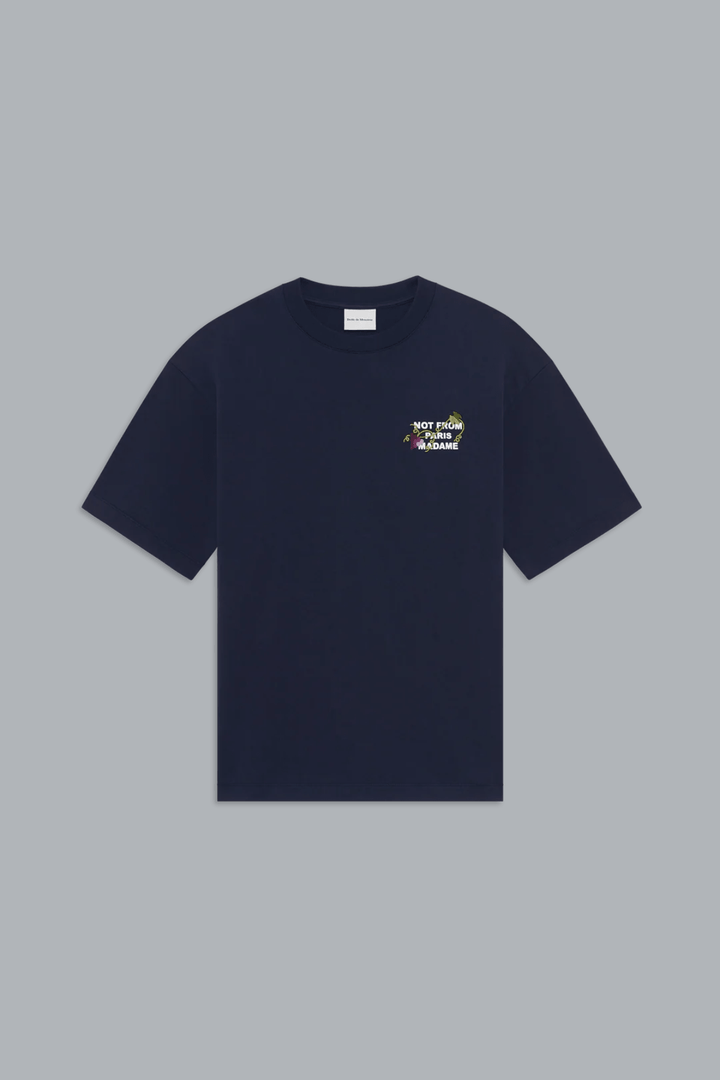 VINE EMBROIDERED SLOGAN T-SHIRT