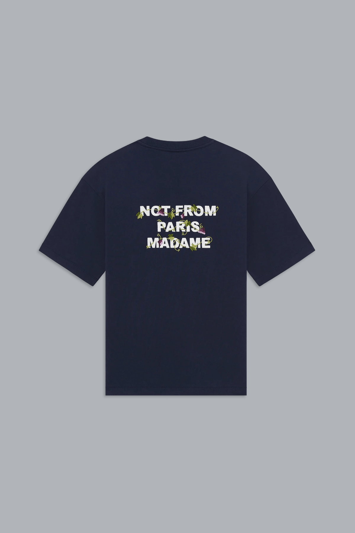 VINE EMBROIDERED SLOGAN T-SHIRT