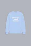 WASHED SLOGAN LONG SLEEVE T-SHIRT