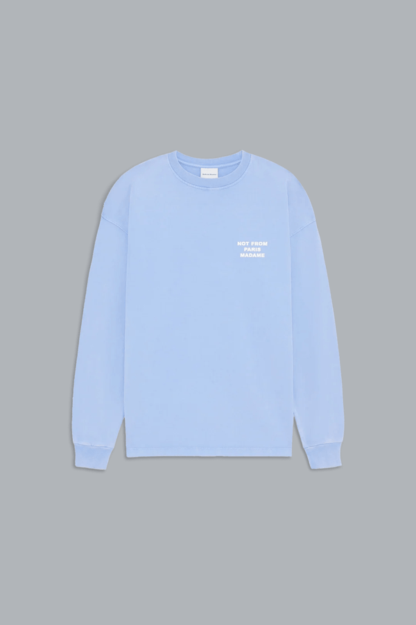 WASHED SLOGAN LONG SLEEVE T-SHIRT