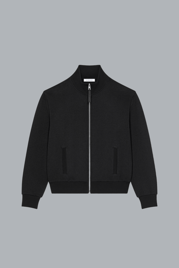 QUILTED ZIP THROUGH SWEATER