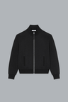 QUILTED ZIP THROUGH SWEATER