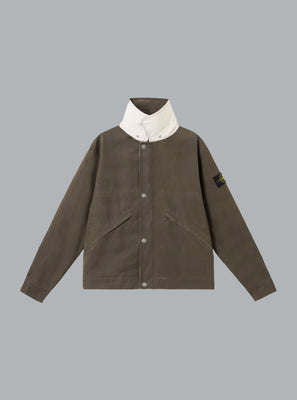 Tela Resinata Block Colour Army Green