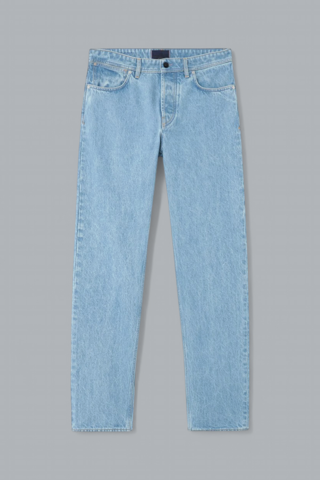 INDIGO DENIM LIGHT WASH STRAIGHT FIT JEANS