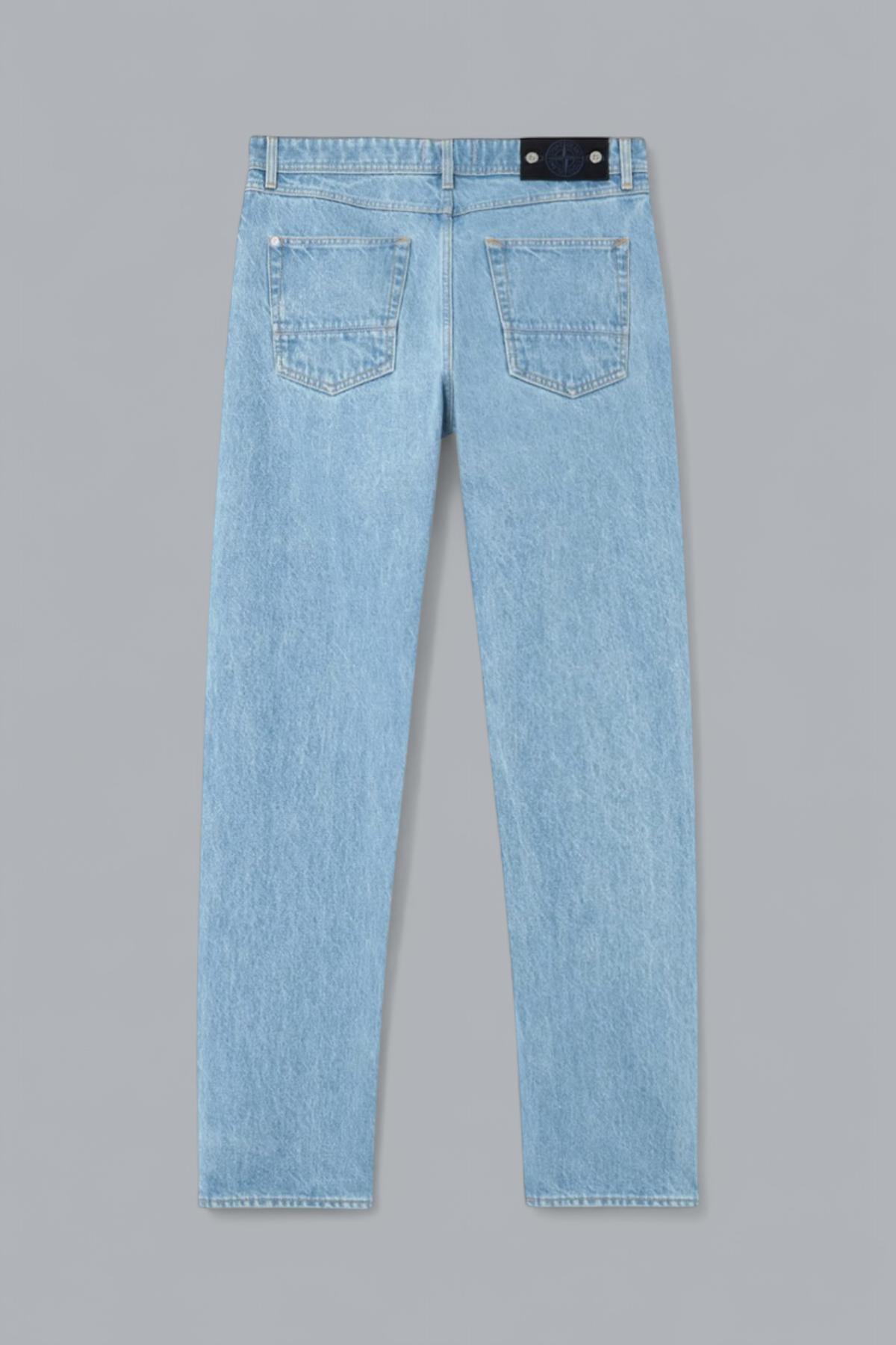 INDIGO DENIM LIGHT WASH STRAIGHT FIT JEANS